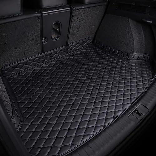 OINTJWWO Coche Alfombrillas Maletero para VW Tiguan R Line Edition 2020-2024, Cuero Trasero Carga Bandeja Esteras Alfombra Moquetas Impermeable Antideslizante Protectora Interior Accesorios,A/Black