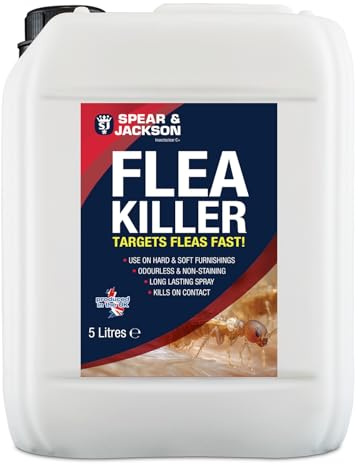 Spear & Jackson Flea Killer, 5 Litres, Multi-Insect Control for Hard and Soft Furnishings