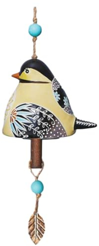 Osmond Bird Song Bell Garden Decoration,Hanging Rustic Wind Chime, Pendant Metal Tube Bell Door Bell Pendant E Easy Install Easy to Use