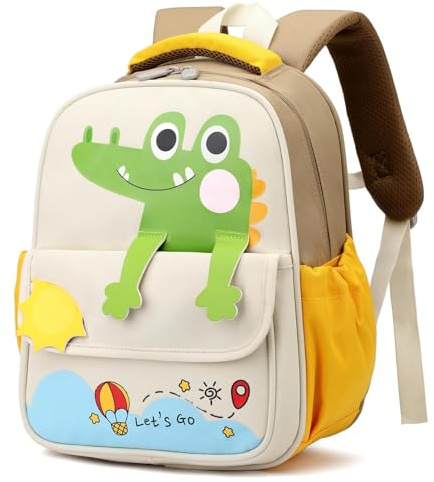 PROTAURI Rucksack Kinder für Junge 2-6 Jahre, Kindergartenrucksack mit Brustgurt Komfortabler Wasserabweisend, Kita Rucksack Atmungsaktiv und Leicht, Khaki