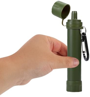 CALLARON Emergency Survival Water Filter Straw Portable Compact Outdoor Life Direct Drinking Purifier Reusable Camping Accessory for Hiking and Backpacking