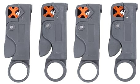 Reeatel Abisolierzange für Koaxialkabel, RG59, RG58, RG6, 4 Stück