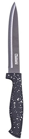 culinario Gemüsemesser 23 cm, in schwarzer Granit-Optik, Titanium veredelte Klinge