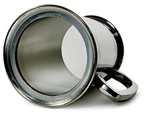 Wentworth Pewter Krug aus Zinn, mit ausgekleidetem Glasboden, 1 Pint