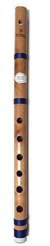 eRadius Flûte Bansuri indienne en bambou pour débutants et professionnels Flûte à conduit 35,6 cm
