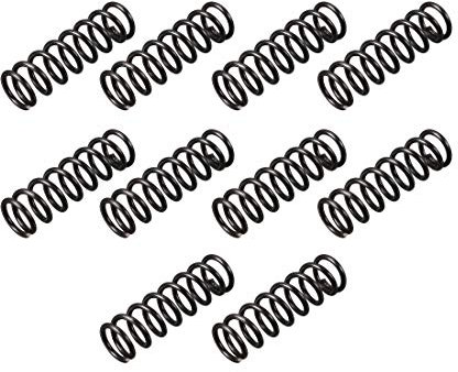 sourcing map Compression Ressort 1.2mm Fil Diamètre, 9mm OD, 30mm Libre Longueur Ressort Acier Extension Ressort Noir 10Pcs