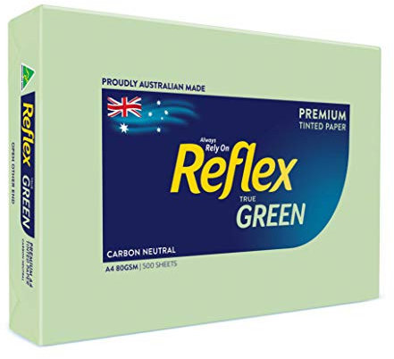 Reflex 134466 Kopierpapier, Australien, farbiges Reflexpapier, A4, 80 g, 500 Blatt, Grün