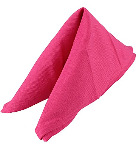 Trimming Shop Fuchsia Pink Tischservietten, quadratisch, aus Polyester, für Restaurants, Jahrestage, Partys, Hochzeiten — elegante Servietten für Esszimmer für besondere Anlässe, 50 cm x 50 cm, 1 Stck