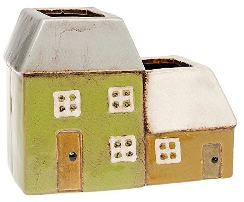Village Pottery Two Houses Plant Pot