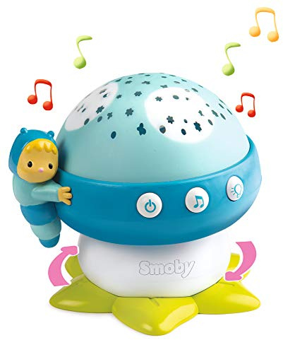 Smoby 110118 Cotoons - Luz nocturna para bebé, diseño de seta con música, juguetes, color azul , color/modelo surtido
