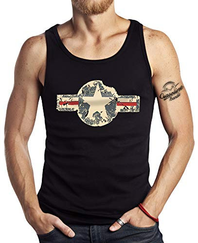 Tank Top Muskel-Shirt für Military US Army Fans: USAF Vintage S