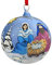 Sawrasko Jahrgang Handgemachter Weihnachtsschmuck. Die Weihnachtskugeln aus Glas sind handbemalt, es gibt Blaue, rüne, Weiß und rot Kugeln mit einem Durchmesser von 11 cm, (Blau)