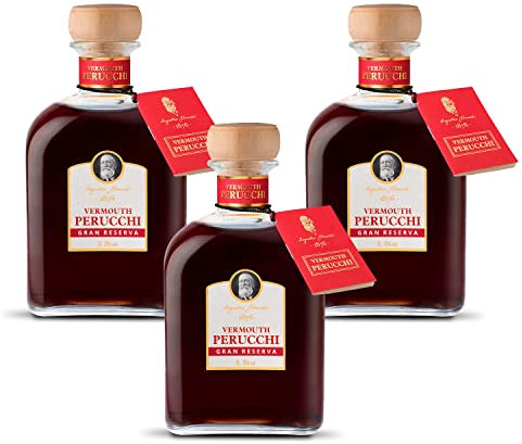 Vermouth Perucchi Gran Reserva Dorado – Pack 3 botellas – Elaborado en España – 15% Alcohol – Crianza media de 3 años por metodo solera – Selección Vins&Co – 1000 ml
