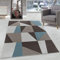 Designer Kurzflor Teppich Ombre Design Pflegeleicht Modern Teppich Wohnzimmer, Farbe: Blau, Größe: 140 x 200 cm