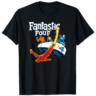 Marvel Comics Fantastic Four Fantasticar Retro T-Shirt