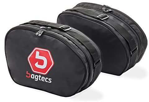 Bagtecs Motorradkoffer für Honda Deauville NT 700 V 06-16, Türmontage, Nylon, Schwarz, Einfarbig, 1.02 kg