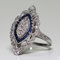 HCMA Bague de Charme rétro pour Femmes Bijoux en Argent Accessoires Saphir Zircon Bague de Pierres précieuses Mariage Bijoux de fiançailles Cadeau