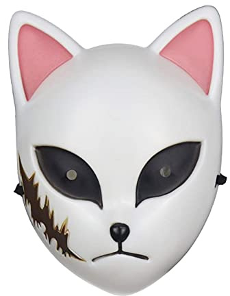 A/A Anonymous Halloween Rave Gesichtsmaske Set Cosplay Demon Slayer Rabbit Maske