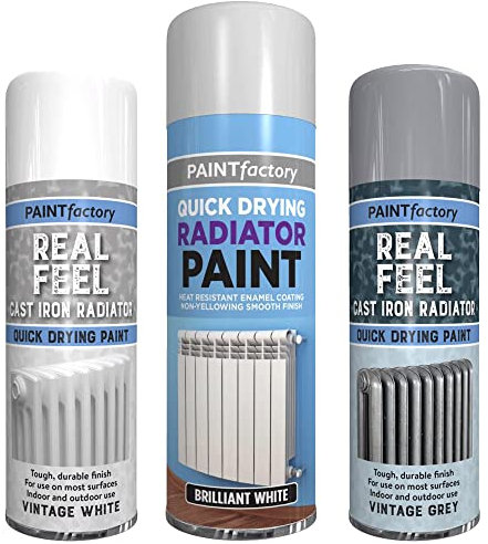 Classic Signature - 1x Brilliant White Radiator Spray Paint 300ml Spray for Interior & Exterior Tough, Protect Against Rust Durable Finish