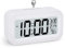 LCD Digitaler Wecker, 4,3 Wecker Digital, Wecker Ohne Ticken, Wecker mit Licht/Schlummern/Temperatur/Datum/Kalender/12/24H, Tischuhr Wecker Uhr für Kinder Erwachsene Schlafzimmer Home Office（Weiß）