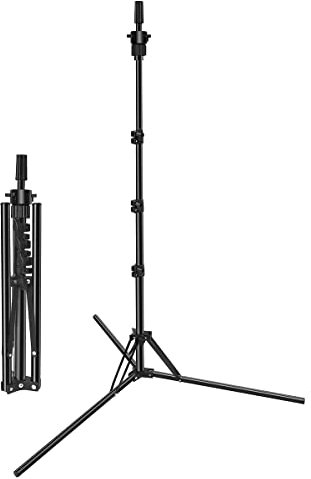 DanseeMeibr Mannequin Head Stand, Adjustable Wig Stand Tripod (17-56Inch) Metal Wig Head for Hairdressing Training