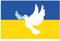 Aufkleber Ukraine Friedenstaube (Wetterfest)
