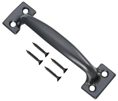 TERF® Heavy Duty Door Pull Handle Black 150mm (6 inch) Including Fixing Screw for Kitchen Cupboard Cabinet Drawer Door Pull Handle - Pack of 1