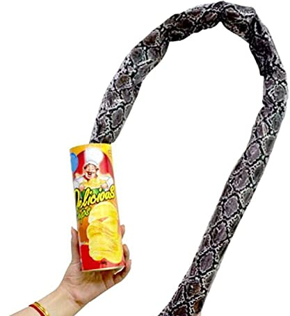 1 Stück lustiges Tricky Toy Potato Chips Bucket Snake Prank Props Magic Funny Toys Gift for April Fool Day Halloween Party Decor K6x6