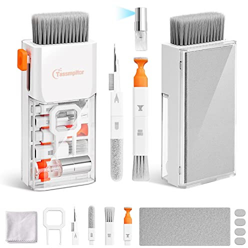 Tastatur Reinigungsset Reinigung Tastaturreiniger Keyboard Cleaner Bürstenwerkzeug für Tablet, Computer, PC-Monitor, TV-Kameraobjektiv mit Spray Neues kompaktes Box-Design