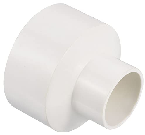 PATIKIL PVC Reductor Tubo Montaje 75x40mm, Recto Acoplamiento Adaptador Conector, Blanco
