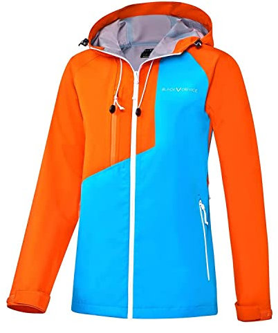 Black Crevice Chaqueta Hardshell de mujer I Parka outdoor I Chaqueta funcional de 100% I Chaqueta transpirable mujeres I Chaqueta de lluvia outdoor impermeable y cortavientos mujeres