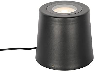 Qazqa - Modern Moderner Gartenstrahler schwarz rund IP65 AR111 - Lennard I Außenbeleuchtung - Aluminium Rund - LED geeignet GU10