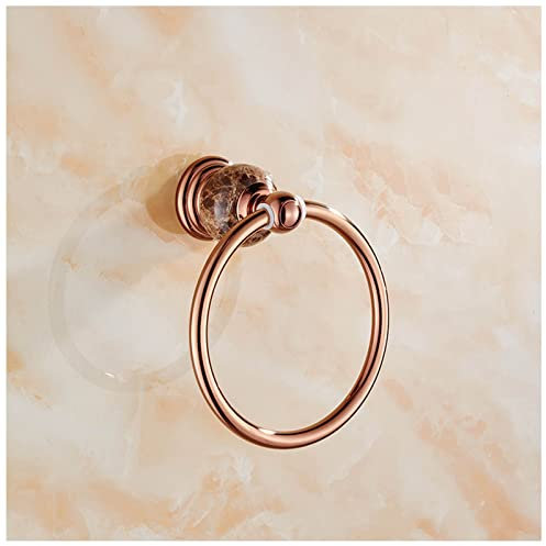 Ksunun Portasciugamani da Parete in Stile Antico, Anello Porta Asciugamano Oro Rosa, Anello Portasciugamani da Parete in Acciaio Inox, Porta Asciugamani Ad Anello, Porta Asciugamano per Bagno, Cucina