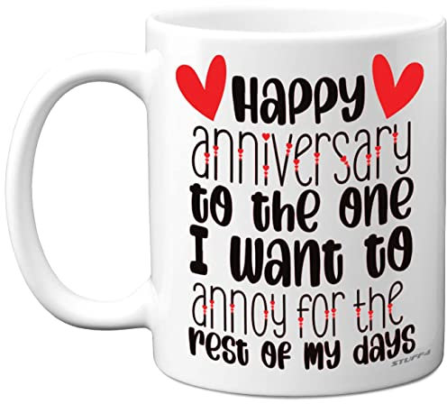 Stuff4 Cute Mug for Him Her - The One I Want to Annoy - Funny Romantic Anniversary Mug Gift for Boyfriend Girlfriend Husband Wife Partner, 11oz Ceramic Premium Cup Gifts Men Women