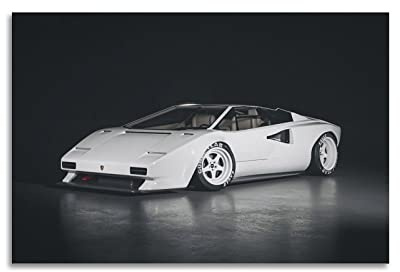 JUNNA Super-Auto-Poster für Lamborghini Countach Sportwagen, dekoratives Gemälde, Leinwand, Wand- und Kunstbild, Familien-Schlafzimmer, Dekoration, 30 x 45 cm