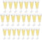 YAKLEE 25 Flute da Champagne in Plastica Trasparenti Eleganti Bicchieri da Champagne 150ML Riutilizzabile Riciclabile Bicchieri da Champagne per Feste/Matrimoni/Natale