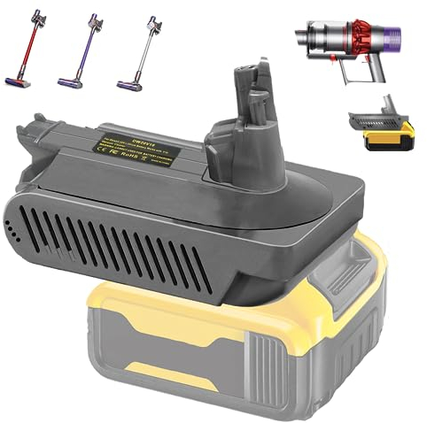 JJXNDO Ersatzakku für Dyson V10, V10 Adapter für Dewalt 18 V 20 V MAX 60 V Li-Ionen-Akku-Konverter für Dyson V10 Akku für Dyson V10 Cyclone Animal Absolute Fluffy SV12 Staubsauger