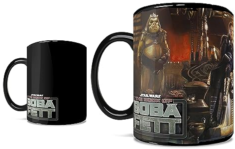 Morphing Mugs Star Wars – The Book of Boba Fett - A New Beginning – One 16 oz Heat Sensitive Clue Mug – Full Image Revealed When HOT Liquid Is Added