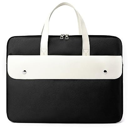 Hixingo 15.6 inch Laptop Sleeve Case, Black, Unisex-Adults, Professional, Rectangular, Waterproof, Zipper Closure, Top Handle, Polyurethane, 15.6 inches, Laptop Case