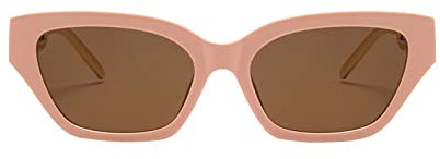 Damen Persönlichkeit Hip Hop Metallkette Sonnenbrille Mode Polygon Kleine Rahmenbrille Blaulichtfilter Brille Kinder Rund (Pink, One Size)
