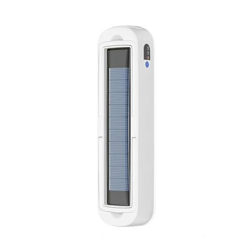 Linterna solar recargable para camping, 2000 lúmenes, 4 modos de luz, carga solar y USB (blanco)