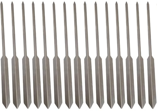 Pack 15 Brochetas Espeto de Acero Inoxidable 50 cm Avalon - Pincho para Carne, Verduras, Pescado (Sardina, Lubina) Barbacoa y Parrilla - Resistente y Duradero para Asados Perfectos