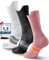 Juclise Kompressionssocken aus Bambus-Viskose zum Laufen, feuchtigkeitsableitend, Anti-Blasen-Socken zum Wandern, Sport, Radfahren (DE/NL/SE/PL, Numerisch, 38, 42, Regular, Regular, Schwarz+Weiß+Rosa)