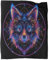 KWFYBEHZ Neon Fuchs Couverture Douillette,Avec Motif Galaxie Mandala,Ultra Douce Et Duveteuse Plaid,Plaid Canape Pour Lit,Camping,60x80inch(150x200cm)