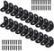 20 Stucks Winkel Schwarz mit Schrauben, 20×20 Winkelverbinder Schwarz, Kippsicherung Möbel, Winkelprofil Gelocht, Möbelwinkel Geeignet für Tische, Schränke und andere Möbel