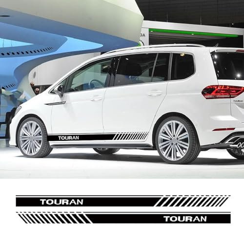 YDIOWBKLO Auto Seitentür Aufkleber Vinyl Film Aufkleber, für VW Touran Auto Tuning Zubehör
