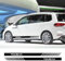 YDIOWBKLO Auto Seitentür Aufkleber Vinyl Film Aufkleber, für VW Touran Auto Tuning Zubehör
