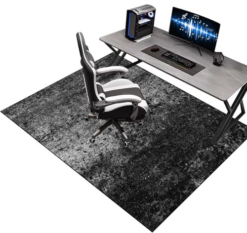 200 x 230 cm Bodenschutzmatte Bürostuhl für Hartböden, Gaming Teppich Stuhlunterlage, Bodenmatte für Rollstühle, Gaming Stuhlmatten, Unterlage Schreibtischstuhl, Schwarz Mehrzweck-Stuhlteppich