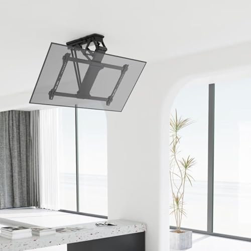 WaiDXn Ascenseur TV motorisé pivotant, Support TV motorisé for Montage au Plafond, Rabattable de 0 à 75°, Support Mural TV et Support inclinable for téléviseurs de 32 à 75 Pouces