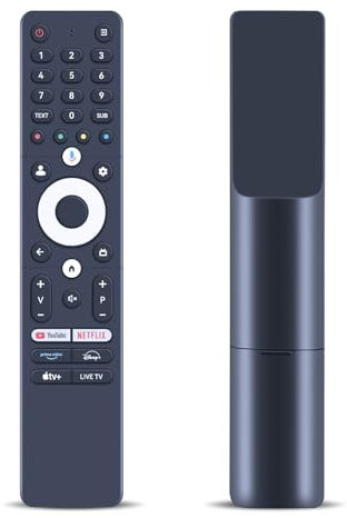 GOUYESHO Nuovo telecomando di ricambio RC112GU RC112GUW per Thomson OLED Smart Android TV 43QG7C14 50QG7C14 55QG7C14 65QG7C14 75QG7C14 85QG7C14 100QG7C14 43QG5C14 50QG5C14 (Funzione vocale)